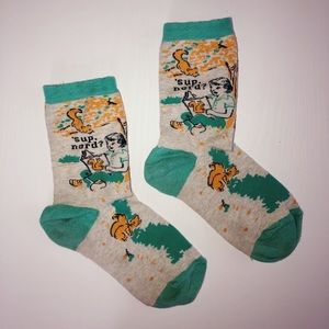 Blue Q funny long socks